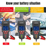 KONNWEI KW700 Tester per batterie auto 12V/24V con schermo a colori da 2,8 pollici e stampante integrata, KW700