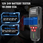 KONNWEI KW700 Tester per batterie auto 12V/24V con schermo a colori da 2,8 pollici e stampante integrata, KW700