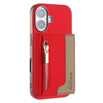 Custodia portafoglio magnetica con cerniera per iPhone 16 Pro Max