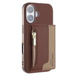 Custodia portafoglio magnetica con cerniera per iPhone 16 Pro Max