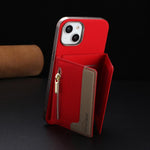 Custodia portafoglio magnetica con cerniera per iPhone 14 Plus
