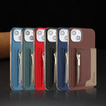Custodia portafoglio magnetica con cerniera per iPhone 14 Plus