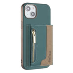 Custodia portafoglio magnetica con cerniera per iPhone 14 Plus