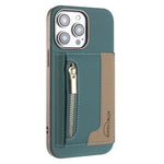 Custodia portafoglio magnetica con cerniera per iPhone 14 Plus