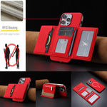Custodia portafoglio magnetica con cerniera per iPhone 13 Pro Max