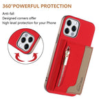 Custodia portafoglio magnetica con cerniera per iPhone 12 Pro