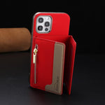 Custodia portafoglio magnetica con cerniera per iPhone 12 Pro
