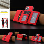 Custodia portafoglio magnetica con cerniera per iPhone 12 Pro