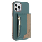 Custodia portafoglio magnetica con cerniera per iPhone 12 Pro