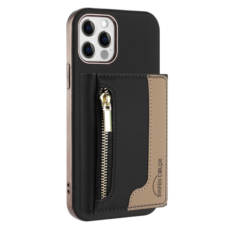 Custodia portafoglio magnetica con cerniera per iPhone 12 Pro