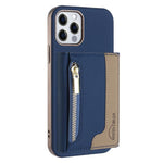 Custodia portafoglio magnetica con cerniera per iPhone 12 Pro