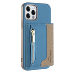 Custodia portafoglio magnetica con cerniera per iPhone 12 Pro