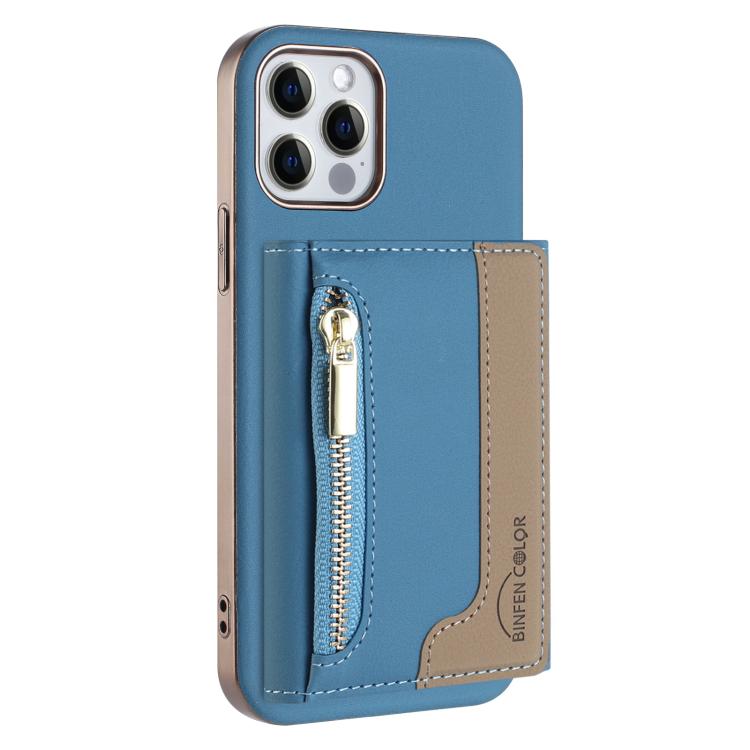 Custodia portafoglio magnetica con cerniera per iPhone 12 Pro