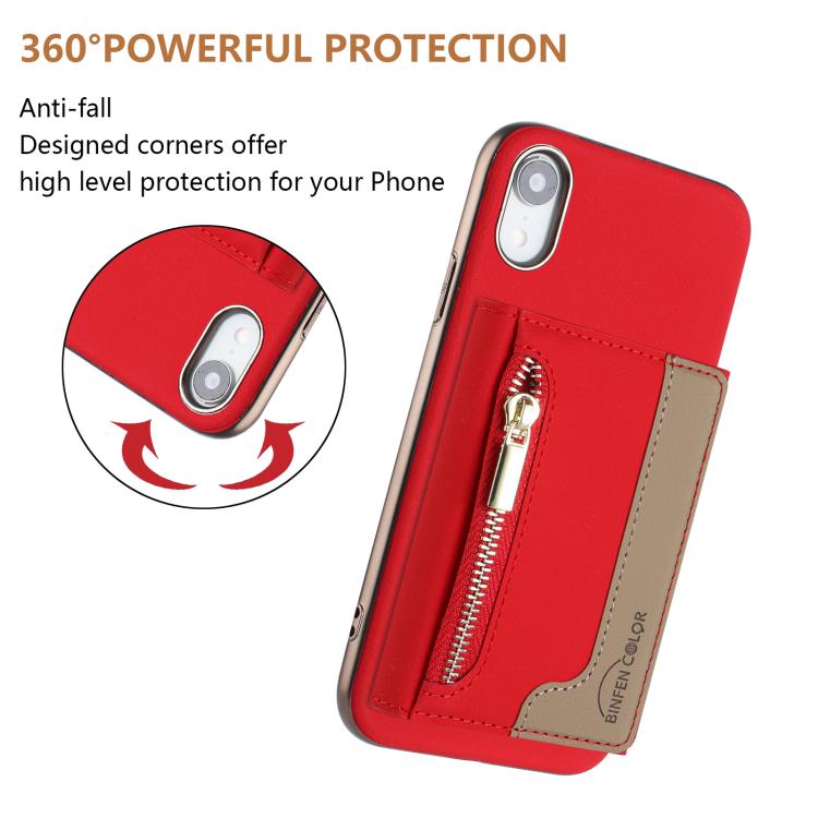 Custodia portafoglio magnetica con cerniera per iPhone 8 Plus