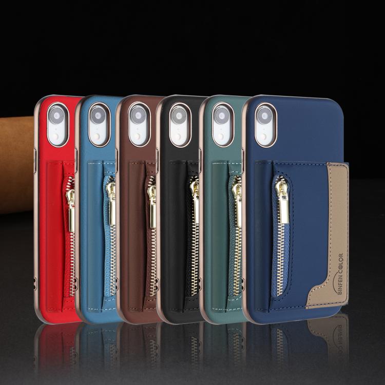 Custodia portafoglio magnetica con cerniera per iPhone 8 Plus