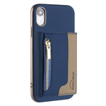 Custodia portafoglio magnetica con cerniera per iPhone 8 Plus