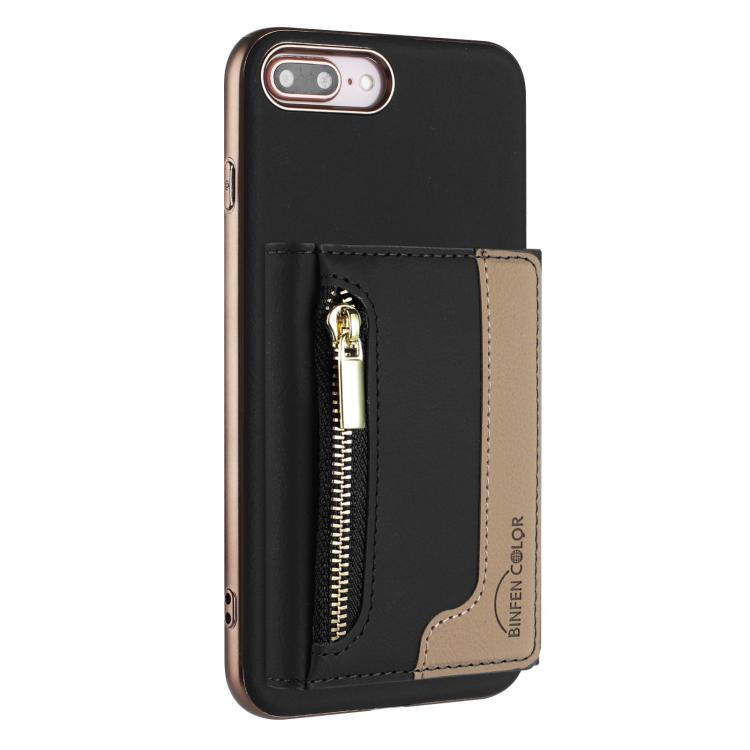 Custodia portafoglio magnetica con cerniera per iPhone 8 Plus