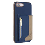 Custodia portafoglio magnetica con cerniera per iPhone 8 Plus