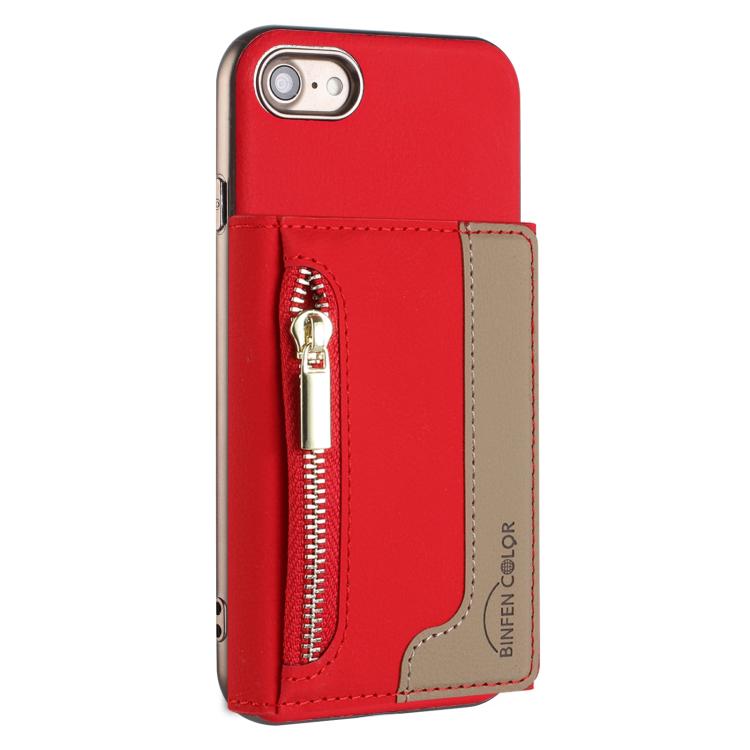 Custodia portafoglio magnetica con cerniera per iPhone 8 Plus