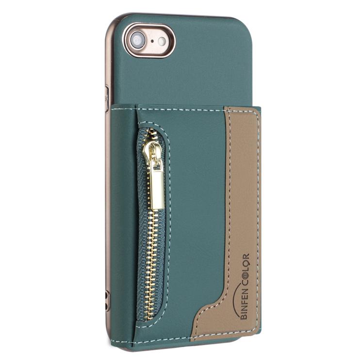 Custodia portafoglio magnetica con cerniera per iPhone 8 Plus
