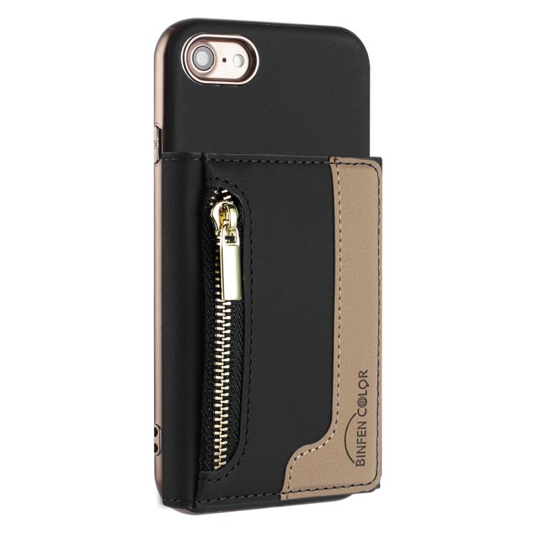 Custodia portafoglio magnetica con cerniera per iPhone 8 Plus