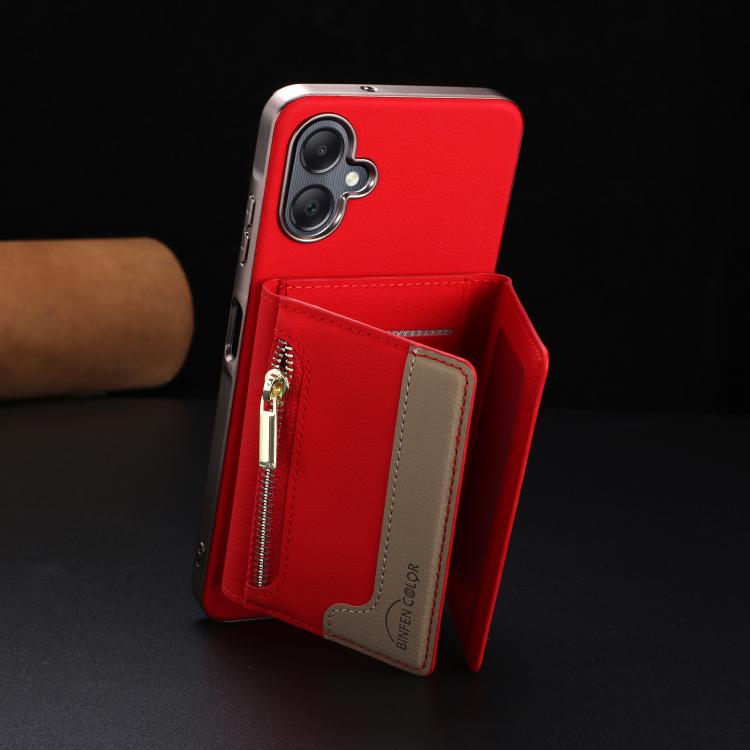 Portafoglio magnetico orizzontale con cerniera, custodia per telefono RFID MagSafe, For Samsung Galaxy A06, For Samsung Galaxy A56, For Samsung Galaxy A26, For Samsung Galaxy A36