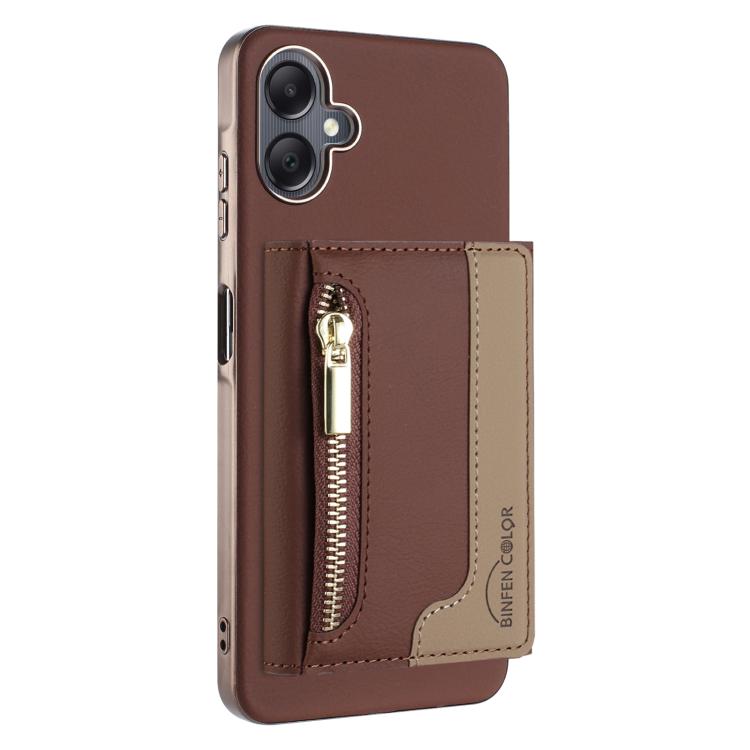 Portafoglio magnetico orizzontale con cerniera, custodia per telefono RFID MagSafe, For Samsung Galaxy A06, For Samsung Galaxy A56, For Samsung Galaxy A26, For Samsung Galaxy A36