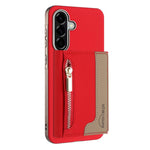 Portafoglio magnetico orizzontale con cerniera, custodia per telefono RFID MagSafe, For Samsung Galaxy A25, For Samsung Galaxy A55