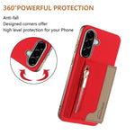Portafoglio magnetico orizzontale con cerniera, custodia per telefono RFID MagSafe, For Samsung Galaxy A25, For Samsung Galaxy A55