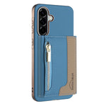 Portafoglio magnetico orizzontale con cerniera, custodia per telefono RFID MagSafe, For Samsung Galaxy A25, For Samsung Galaxy A55