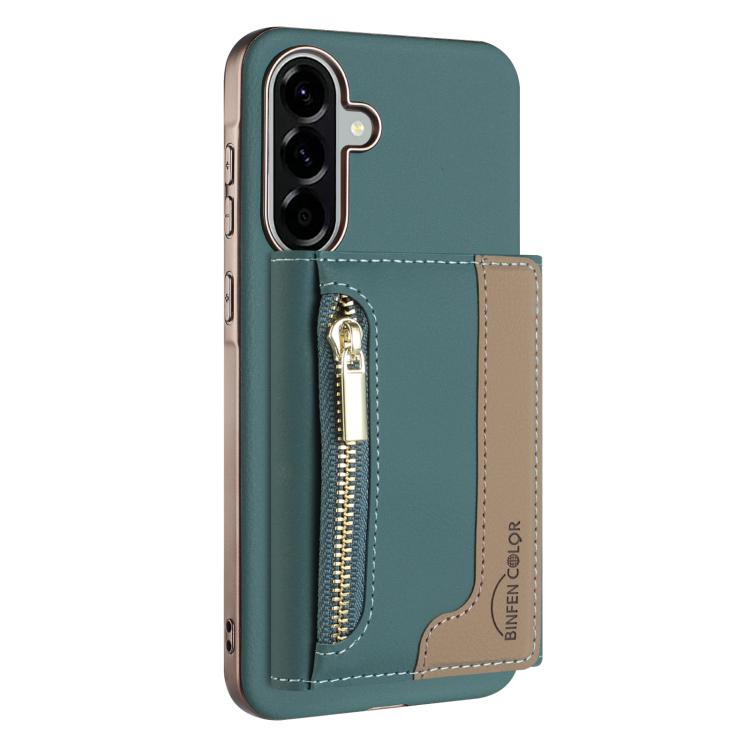 Portafoglio magnetico orizzontale con cerniera, custodia per telefono RFID MagSafe, For Samsung Galaxy A25, For Samsung Galaxy A55