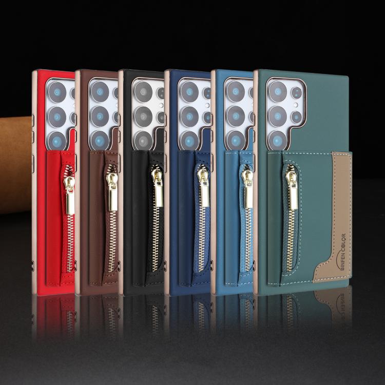 Portafoglio magnetico orizzontale con cerniera, custodia per telefono RFID MagSafe, For Samsung Galaxy S24 Ultra 5G, For Samsung Galaxy S24+ 5G, For Samsung Galaxy S24 5G, For Samsung Galaxy S23 Ultra 5G