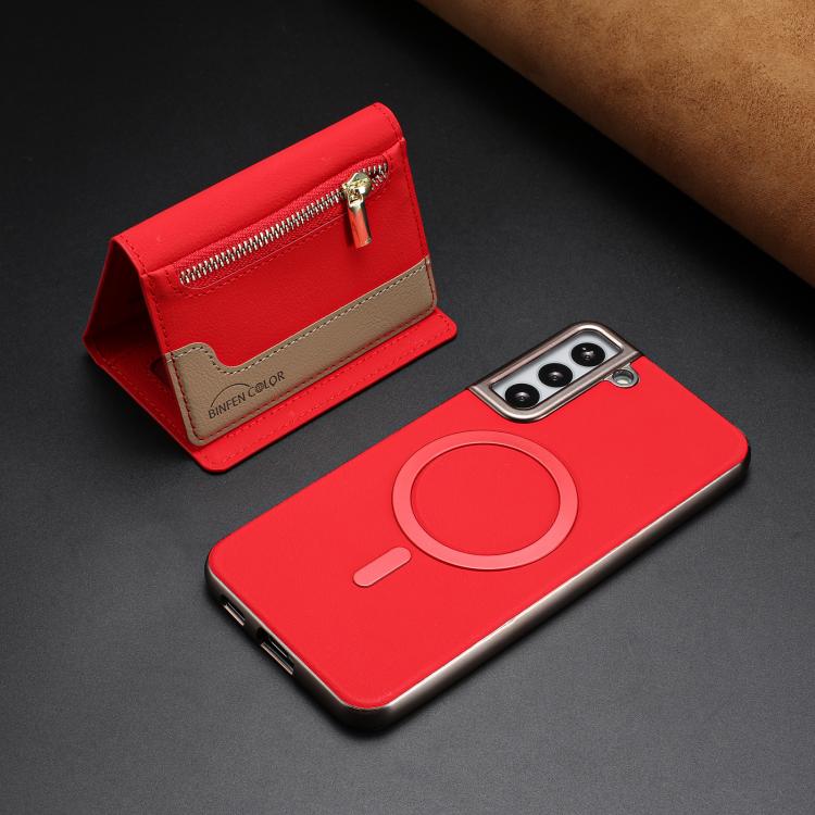 Portafoglio magnetico orizzontale con cerniera, custodia per telefono RFID MagSafe, For Samsung Galaxy S23+ 5G, For Samsung Galaxy S23 5G, For Samsung Galaxy S22 Ultra 5G, For Samsung Galaxy S22+ 5G