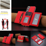Portafoglio magnetico orizzontale con cerniera, custodia per telefono RFID MagSafe, For Samsung Galaxy S23+ 5G, For Samsung Galaxy S23 5G, For Samsung Galaxy S22 Ultra 5G, For Samsung Galaxy S22+ 5G