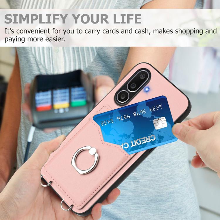 Custodia per telefono con porta carte Ring R20, For Samsung Galaxy M56 5G, For Samsung Galaxy M16 5G / F16 5G, For Samsung Galaxy M06 5G / F06 5G
