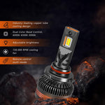 Confezione da 2 lampadine a LED per fari auto a tre colori, 60W, 8000LM, 6000K, con telecomando., 9005, 9006, H1, H4, H7, H11