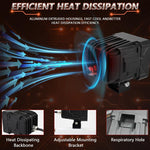 Confezione da 2 pezzi, faretto quadrato HD da 35W, 3600LM, 6500K per auto, luce da lavoro.
