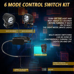 Faro LED a doppia lente da 30W, 3000LM, 6000K per moto, con cavo di controllo incluso.