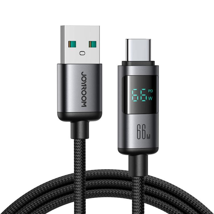 JOYROOM S-A16 Pro Prism Series 66W Digital Display USB to Type-C Fast Charging Data Cable, Length: 1.2m, USB to Type-C