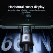 JOYROOM S-A16 Pro Prism Series 66W Digital Display USB to Type-C Fast Charging Data Cable, Length: 1.2m, USB to Type-C