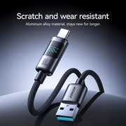 JOYROOM S-A16 Pro Prism Series 66W Digital Display USB to Type-C Fast Charging Data Cable, Length: 1.2m, USB to Type-C