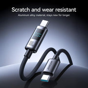 JOYROOM S-A16 Pro Prism Series 100W Digital Display Type-C Fast Charging Data Cable, Length: 1.2m, Type-C