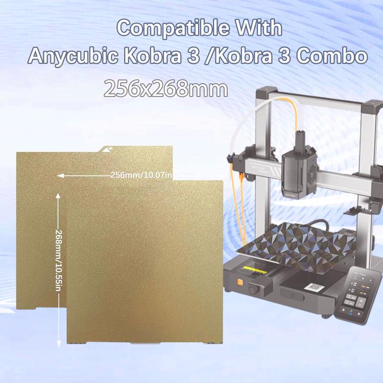 Piastra di costruzione per stampante 3D in acciaio armonico per ANYCUBIC, 268x256 mm, Gold / PEI Coating, Black / PEI Coating, PEI Coating + PET Carbon Fiber Film, PEI Coating + PEO Diamond Film, PEI Coating + PEY Starry Film, PEI Coating + PEI Film   ...