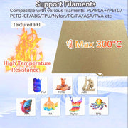 Piastra di costruzione per stampante 3D in acciaio armonico per ANYCUBIC, 268x256 mm, Gold / PEI Coating, Black / PEI Coating, PEI Coating + PET Carbon Fiber Film, PEI Coating + PEO Diamond Film, PEI Coating + PEY Starry Film, PEI Coating + PEI Film   ...