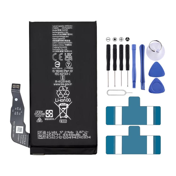 Sostituzione della batteria, For Google Pixel 8A 4492mAh G07DF, For Google Pixel 8 Pro 4950mAh GUKD8, For Google Pixel 8 4575mAh GS35E, For Google Pixel 7A 4385mAh GP5JE, For Google Pixel 7 Pro 5000mAh GMF5Z, For Google Pixel 7 4270mAh GVU6C GQML3 GZE8...