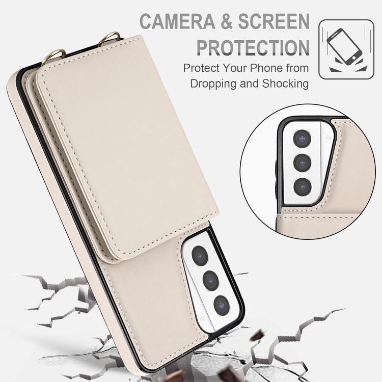 Portafoglio a tracolla con doppia fibbia, retro RFID e custodia in pelle per telefono., For Samsung Galaxy S21 5G, For Samsung Galaxy S21+ 5G, For Samsung Galaxy S21 Ultra 5G