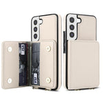 Portafoglio a tracolla con doppia fibbia, retro RFID e custodia in pelle per telefono., For Samsung Galaxy S22+ 5G, For Samsung Galaxy S22 5G, For Samsung Galaxy S21 FE 5G
