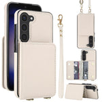 Portafoglio a tracolla con doppia fibbia, retro RFID e custodia in pelle per telefono., For Samsung Galaxy S23+ 5G, For Samsung Galaxy S23 5G, For Samsung Galaxy S22 Ultra 5G