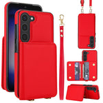 Portafoglio a tracolla con doppia fibbia, retro RFID e custodia in pelle per telefono., For Samsung Galaxy S23+ 5G, For Samsung Galaxy S23 5G, For Samsung Galaxy S22 Ultra 5G