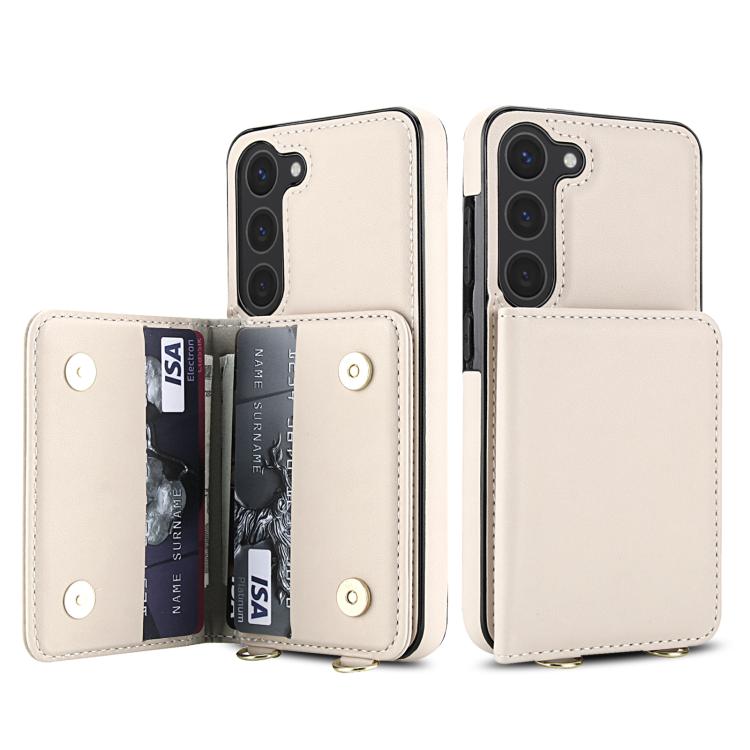 Portafoglio a tracolla con doppia fibbia, retro RFID e custodia in pelle per telefono., For Samsung Galaxy S23+ 5G, For Samsung Galaxy S23 5G, For Samsung Galaxy S22 Ultra 5G